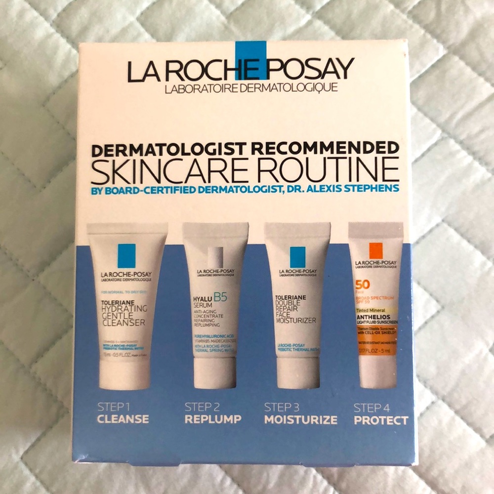 Brand new Laroche Posey gift set. Step 1 through 4. Never opened.